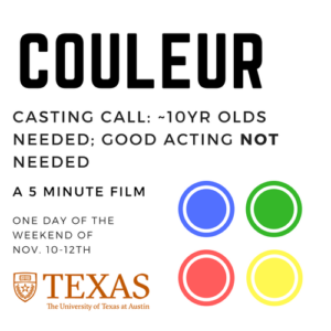 Couleur - Short Film Casting Call - Austin, TX